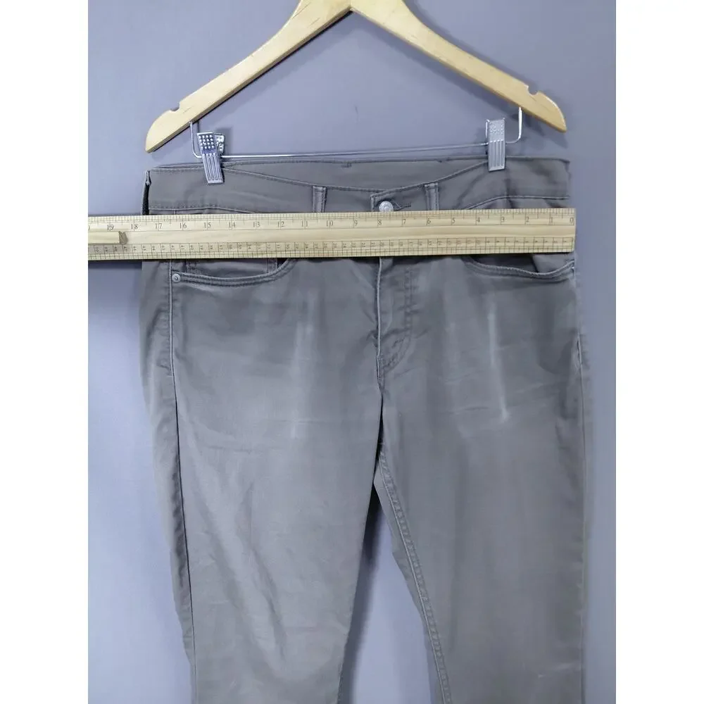 Levi's 511 Gray Straight Leg Slim Fit Jeans Men Size W34 L32